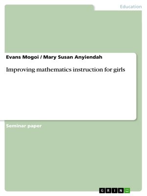 cover image of Improving mathematics instruction for girls